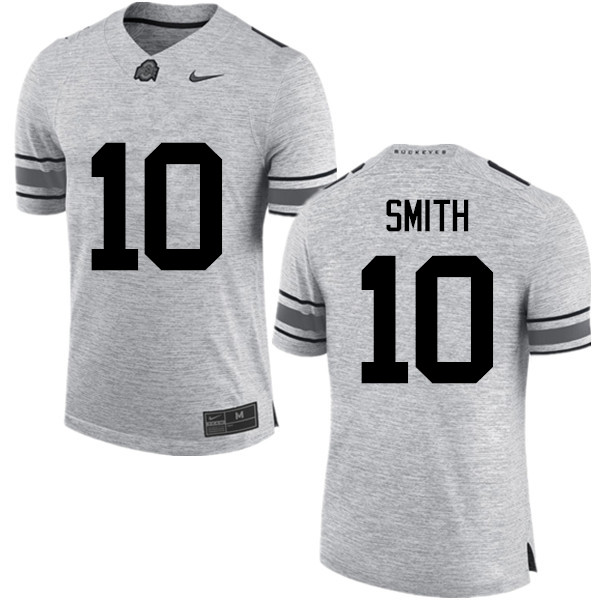 Men Ohio State Buckeyes #10 Troy Smith College Football Jerseys Game-Gray
